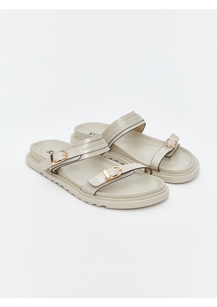 Yeni Sezon Deri Görünümlü Kadın Terlik