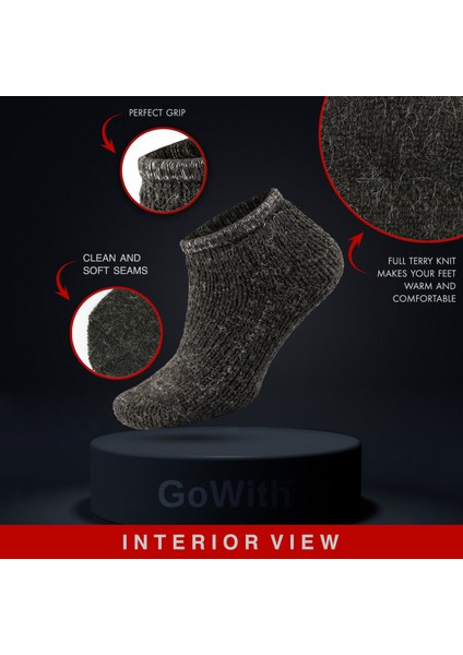 Alpaka Yünlü Tam Havlulu Kalın Termal Bilek Boy Çorap 6007 modelleri