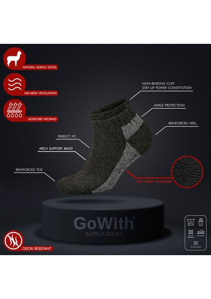 Alpaka Yünlü Tam Havlulu Kalın Termal Bilek Boy Çorap 6007 fırsatları
