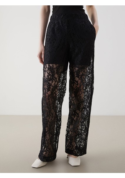 Yeni Sezon Beli Lastikli Dantelli Kadın Pantolon fiyatları