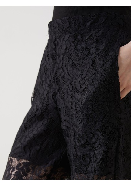 Yeni Sezon Beli Lastikli Dantelli Kadın Pantolon modelleri
