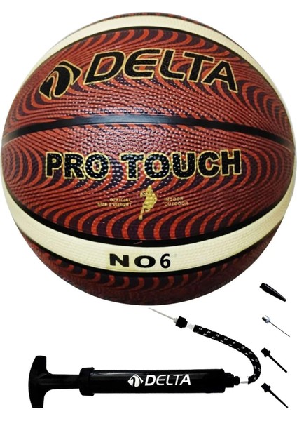 Pro Touch 6 Numara Basketbol Topu No 6 Basket Top + Pompa – Okul ve Beden Eğitimi Için 2'li Set