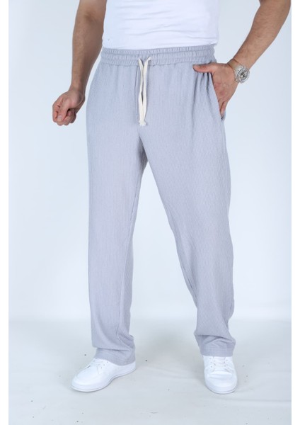 Erkek Fitilli Bol Kesim Baggy Pantolon - Rahat Kalıp - Günlük Stil