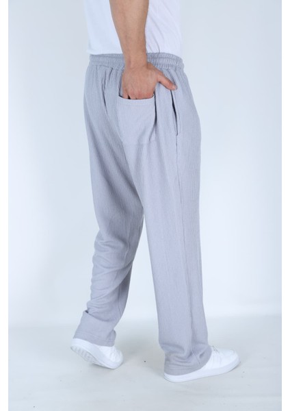 Erkek Fitilli Bol Kesim Baggy Pantolon - Rahat Kalıp - Günlük Stil modelleri