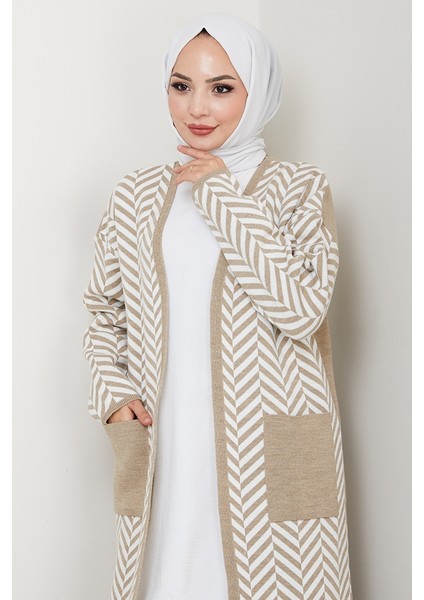 Çizgi Detaylı Triko Hırka 1604 - Taş fiyatları