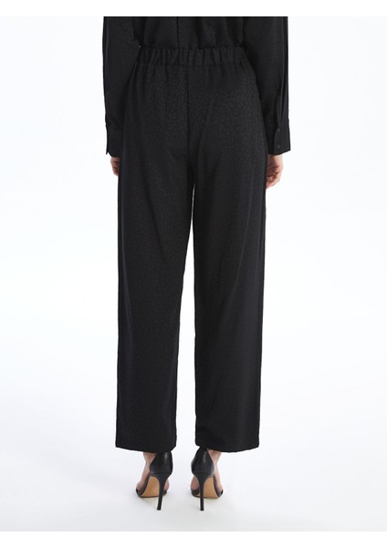 Yeni Sezon Beli Lastikli Desenli Saten Kadın Pantolon fırsatları