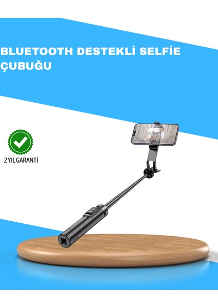 Uzaktan Kumandalı Bluetooth Selfie Çubuğu– Işıklı, 130 cm Ayarlanabilir