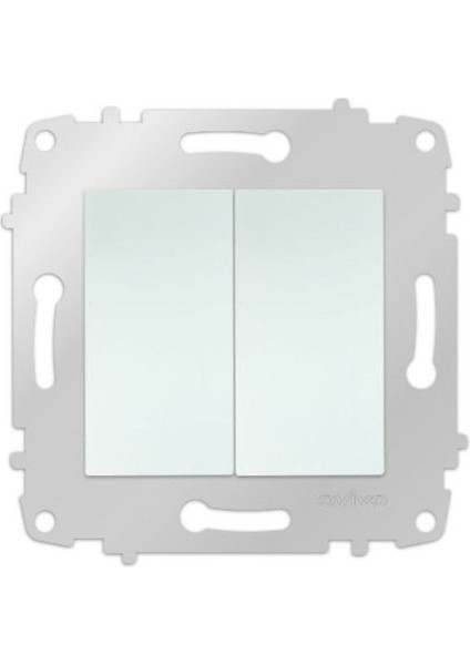 6 Adet Grano Beyaz Komitatör Ikili Anahtar Çerçevesizdir fiyatları