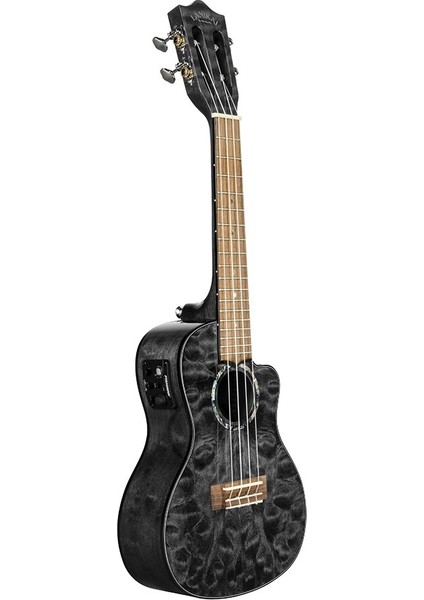 Qm-Bkcec Quilted Maple Concert Elektro Ukulele modelleri