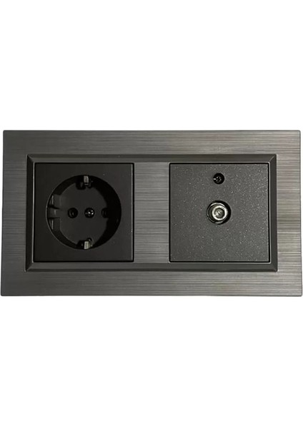 Ovivo Quantum Manyetik Gri 2'li Set Topraklı Priz + Uydu (Televizyon) Prizi fiyatları