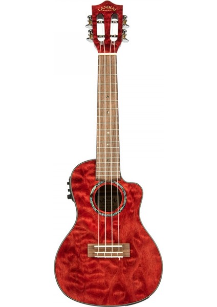 QM-RDCEC Quilted Maple Concert Elektro Ukulele indirimleri