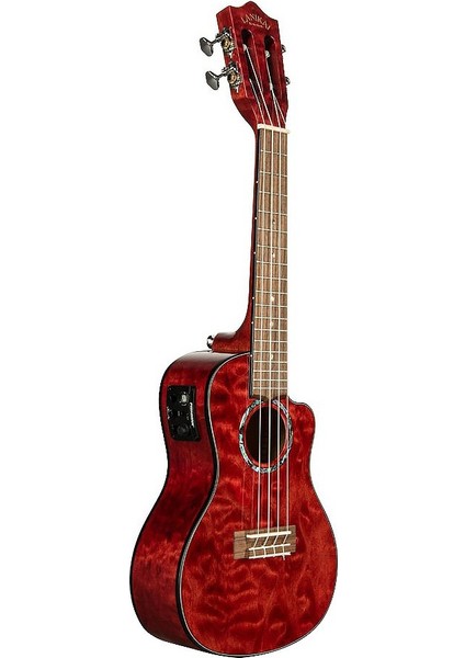 QM-RDCEC Quilted Maple Concert Elektro Ukulele