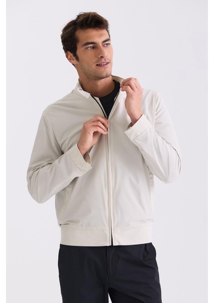 Taş Comfort Fit Dik Yaka Önü Fermuarlı Mevsimlik Mont indirimleri