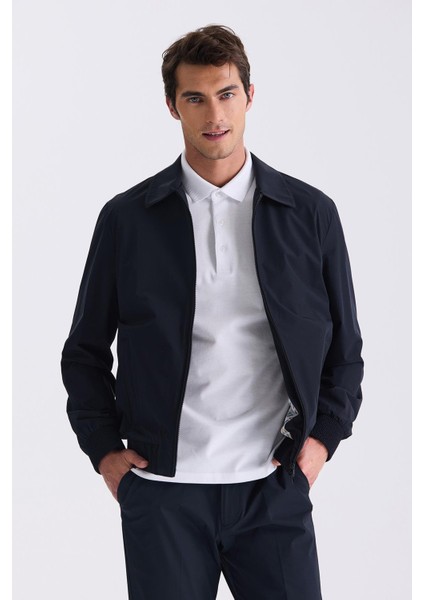 Lacivert Comfort Fit Bebe Yaka Mevsimlik Mont indirimleri