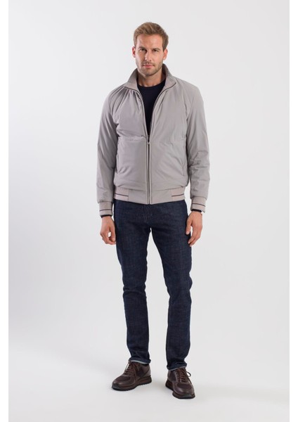 Taş Comfort Fit Dik Yaka Mont