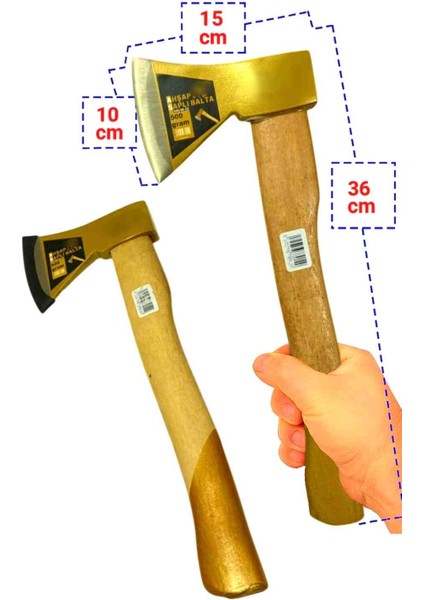 Balta Tahta Saplı 500 gr Bu Balta, Odun Kesme, Ağaç Budama ve Diğer Bahçe Işlerinde Etkili Bir Araçtır.