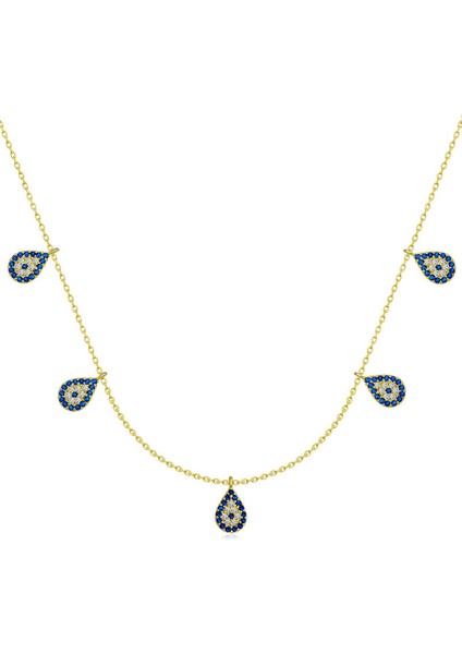 Gümüş Gold Nazarlı Şans Kadın Kolye fiyatları