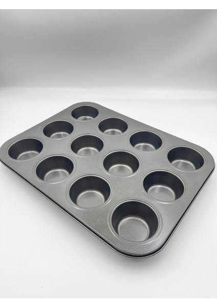 🧁 12’li Metal Muffin ve Cupcake Kek Kalıbı | Yapışmaz Kaplamalı Fırın Tepsisi – Dayanıklı, Isıya Dayanıklı, Kolay Temizlik fiyatları