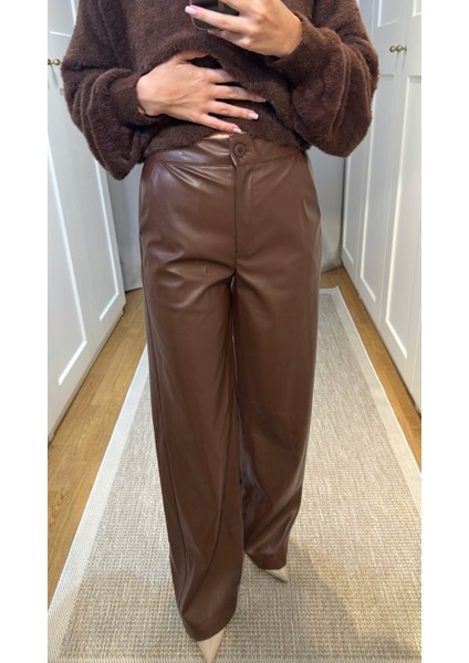 Yüksek Bel Deri Pantolon fiyatları