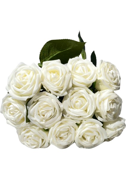 Beyaz Islak Gül Demeti 12'li fiyatları