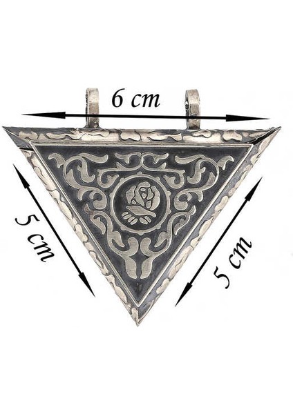 925 Ayar Gümüş Üçgen Içi Açılabilen Gül Muskalık Gümüş Kolye fiyatları
