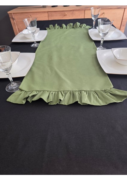 Iki Tarafı Fırfırlı Runner - Sıvı Itici Özlliğe Sahip fiyatları