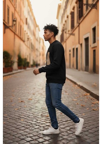 Vier Bisiklet Yaka Erkek Sweatshirt Siyah fiyatları