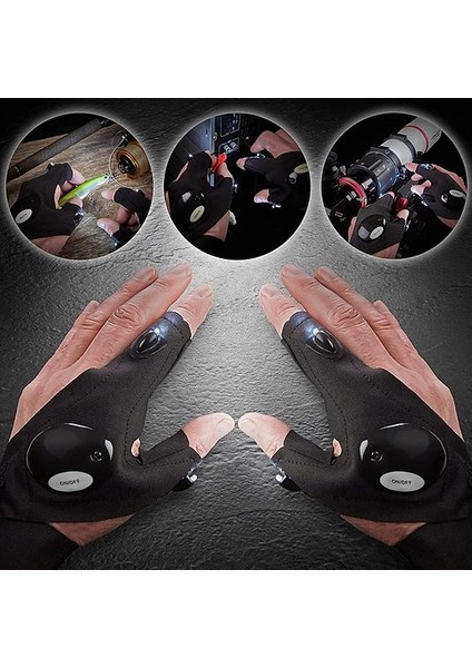 LED Işıklı Eldiven LED Işıklı Tamirci Balıkçı Bisiklet Eldiveni fiyatları