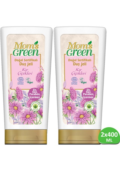 2'li Set- Doğal Sertifikalı Duş Jeli - Kır Çiçekleri 400 ml x 2 Adet