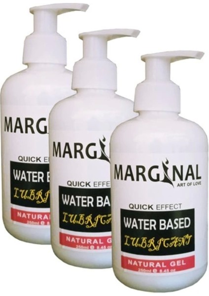 Marginal Water Based Lubricant Gel 250 ml Jel 3'lü