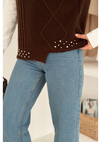 Kadın Asimetrik Örgü Süveter – Dokulu & Zamansız Stil indirimleri