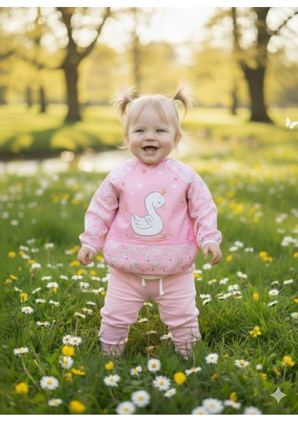 Laura Baby Uzun Kollu Sıvı Geçirmez Mama ve Aktivite Önlüğü fiyatları