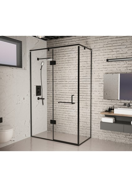 H&s Nisa Duşakabin Tokyo Serisi N-011 Siyah