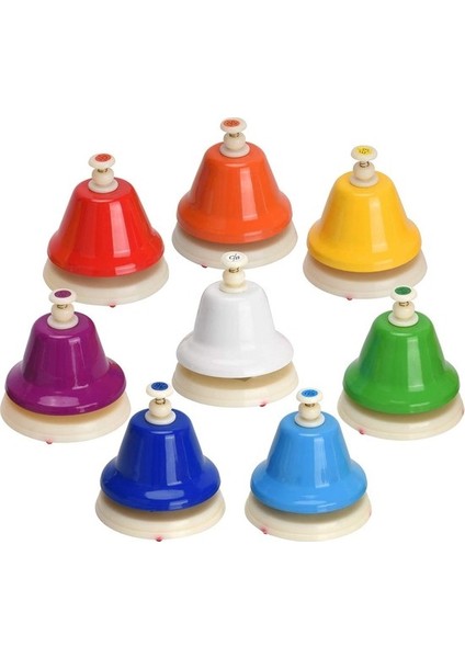 Passing Masa Zilleri, 8 Notalı Diatonik Metal El Zilleri, Gökkuşağı Müzik Zilleri, Müzikal Öğrenme Öğretme Vurmalı Çalgı (Yurt Dışından)