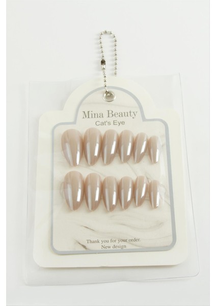Wizard Mina Beauty Kedi Gözü Takma Tırnak-Bej fiyatları