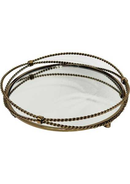 Eskitme Metal Halkalı Yuvarlak Tepsi modelleri