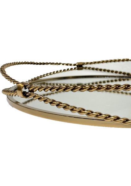 Eskitme Metal Halkalı Yuvarlak Tepsi fırsatları