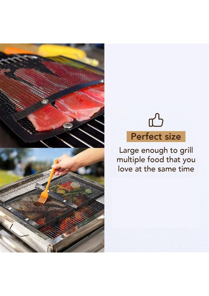 Paket Barbekü Izgara Poşeti Yeniden Kullanılabilir, Yeniden Kullanılabilir Yapışmaz Barbekü Izgara Poşeti/balık Sebze Et Için Izgara Matı (Yurt Dışından) fırsatları