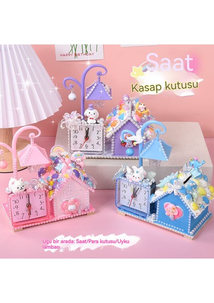 Masaüstü Mini Gece Lambası Saat Kumbara, Çalar Saat Gece Lambası, Boyama ve Dıy Yapımı (Yurt Dışından) fiyatları