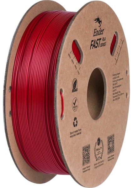- Ender Fast Pla Ates Kırmızı Filament 1.75MM 1kg