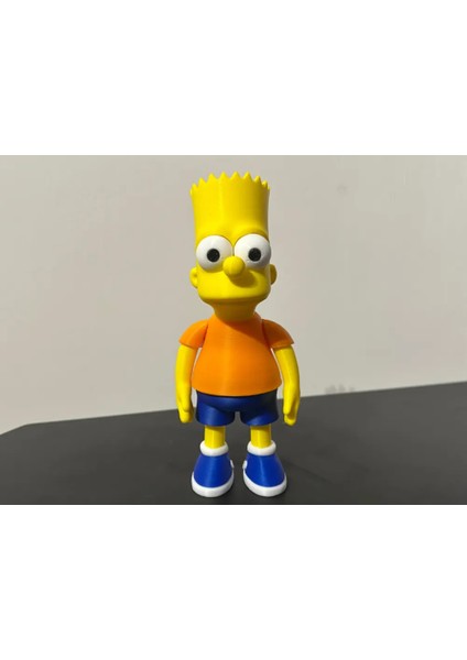 Bart Simpson Sarı Tişörtlü Dekoratif Figür – 3D Baskı Koleksiyon Biblo