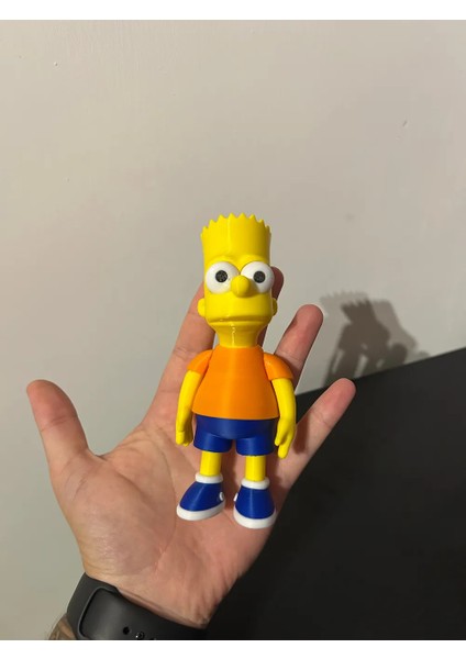 Bart Simpson Sarı Tişörtlü Dekoratif Figür – 3D Baskı Koleksiyon Biblo fiyatları