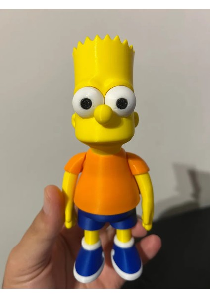 Bart Simpson Sarı Tişörtlü Dekoratif Figür – 3D Baskı Koleksiyon Biblo fırsatları