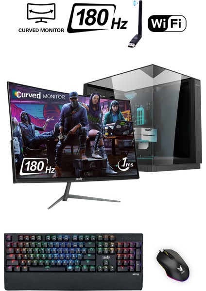 Sauron x İ5-12400F 16GB 512GB M.2 Nvme Rtx 3060 2x 12GB 24" 180Hz Oyuncu Masaüstü Bilgisayarı