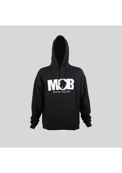 Basıc Oversıze Hoodie Sweatshirt Siyah
