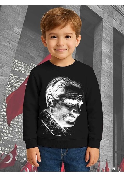Unisex Ay Yıldızlı 19 Mayıs 29 Ekim 23 Nisan 10 Kasım Atatürk Çocuk 3 Iplik Şardonlu Sweatshirt fiyatları