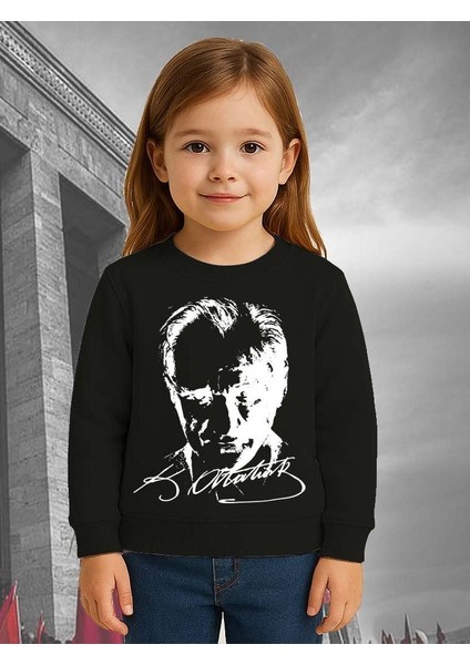 Unisex Ay Yıldızlı 19 Mayıs 29 Ekim 23 Nisan 10 Kasım Atatürk Çocuk 3 Iplik Şardonlu Sweatshirt fiyatları