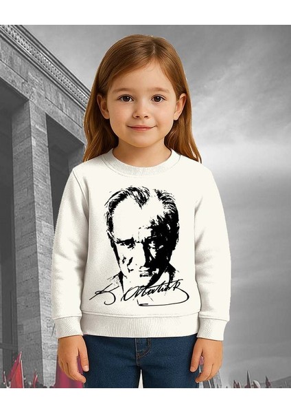 Unisex Ay Yıldızlı 19 Mayıs 29 Ekim 23 Nisan 10 Kasım Atatürk Çocuk 3 Iplik Şardonlu Sweatshirt fiyatları