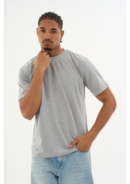 Erkek %100 Organik Pamuklu Yumuşak Dokulu Comfort Fit Bisiklet Yakalı T-Shirt E222 fırsatları