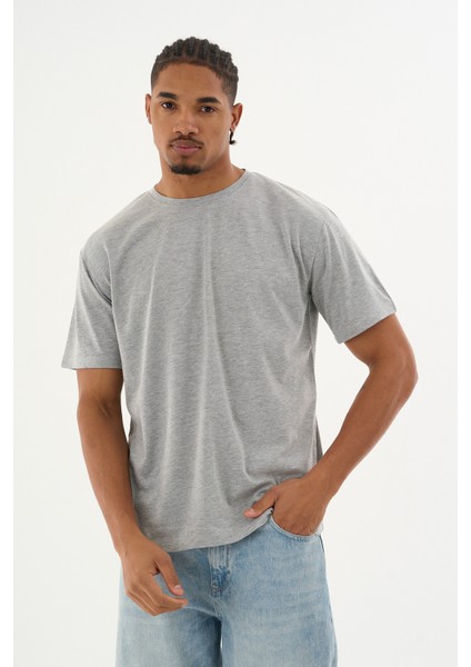Erkek %100 Organik Pamuklu Yumuşak Dokulu Comfort Fit Bisiklet Yakalı T-Shirt E222 indirimleri